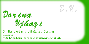 dorina ujhazi business card